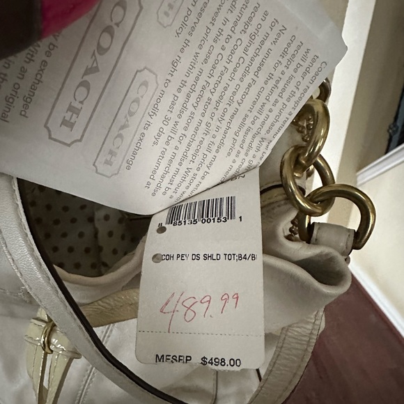 LS- Coach Peyton Drawstring Shoulder Tote Bone 14508 - Picture 4 of 6